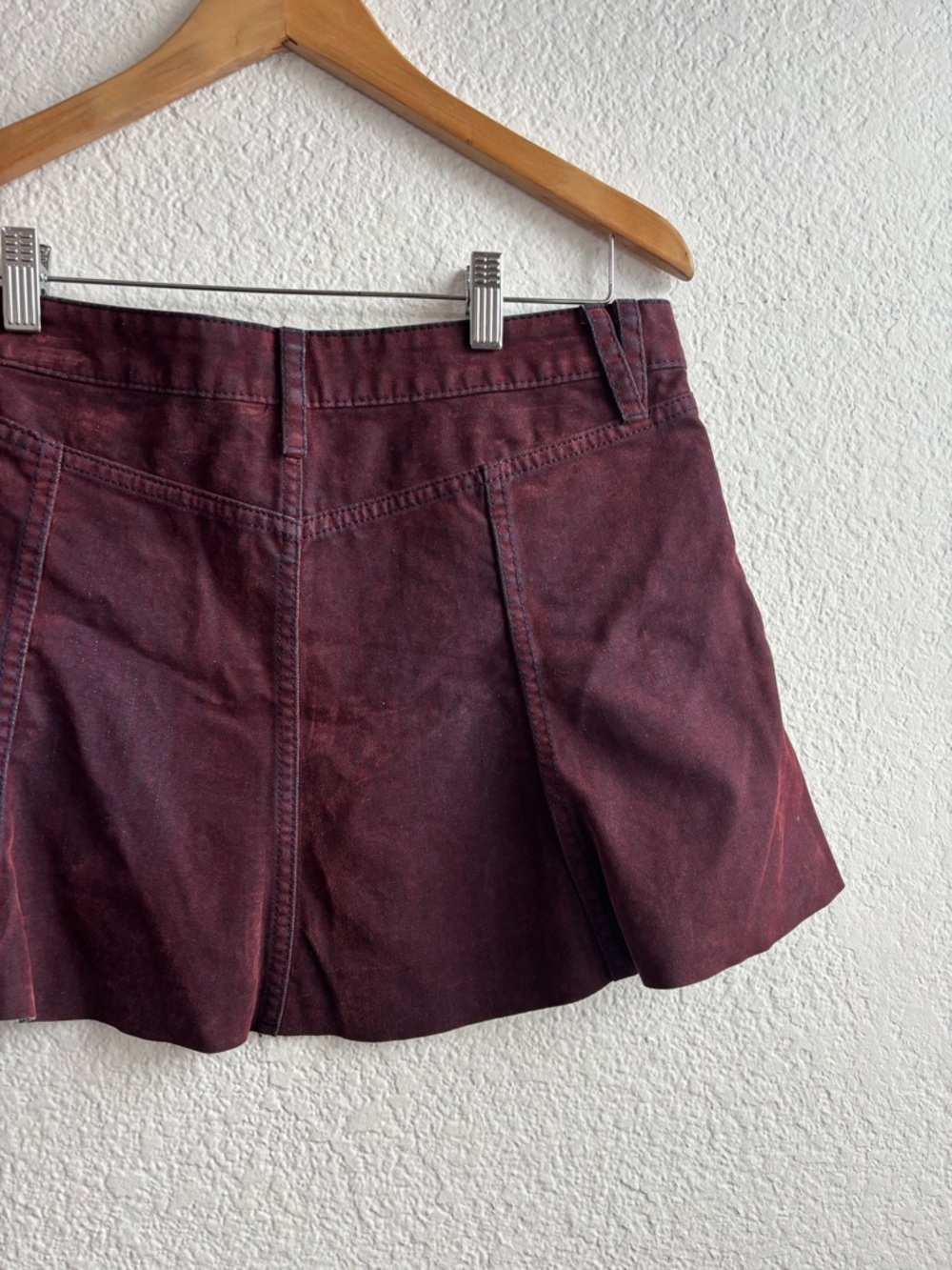 NWT Wild Fable Burgundy Flared Mini Skirt Size 4 - Picture 6 of 6